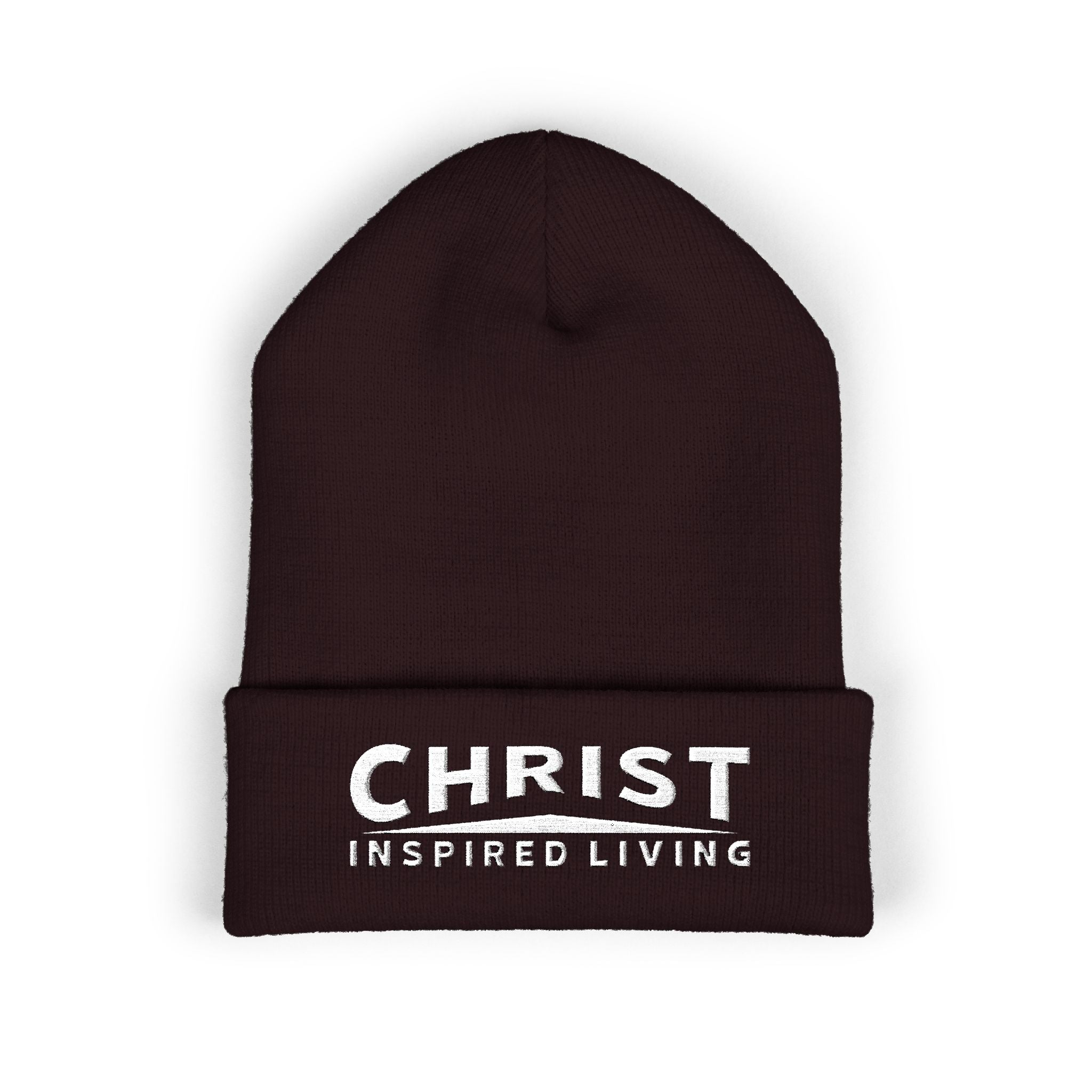 Christ Inspired Living Embroidered Cuffed Beanie | Faith Hat | ST. VON'S FLAIR