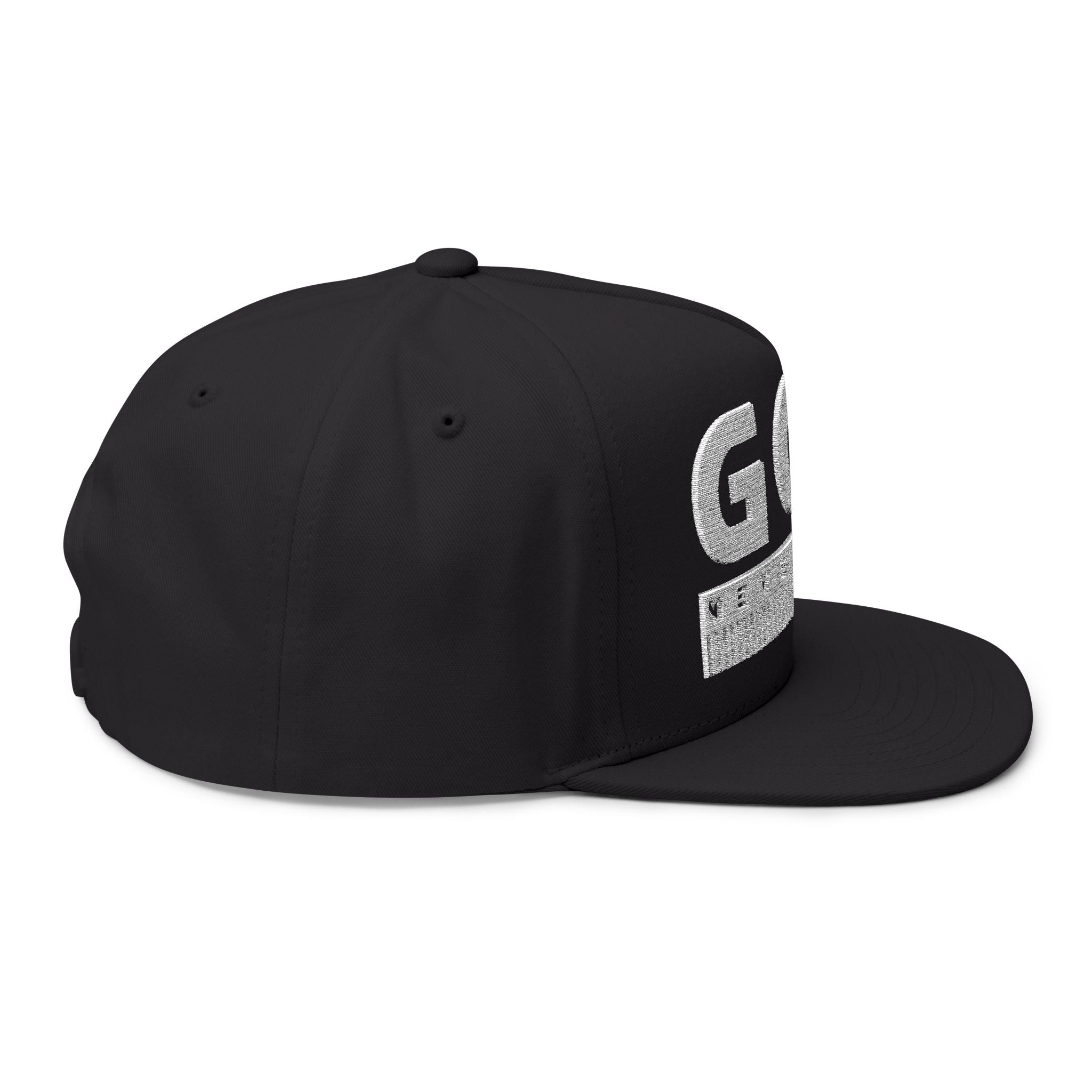 God Never Fails Embroidered Snapback Hat | Joshua 21:45 Faith Flat Bill Cap | ST. VON'S FLAIR