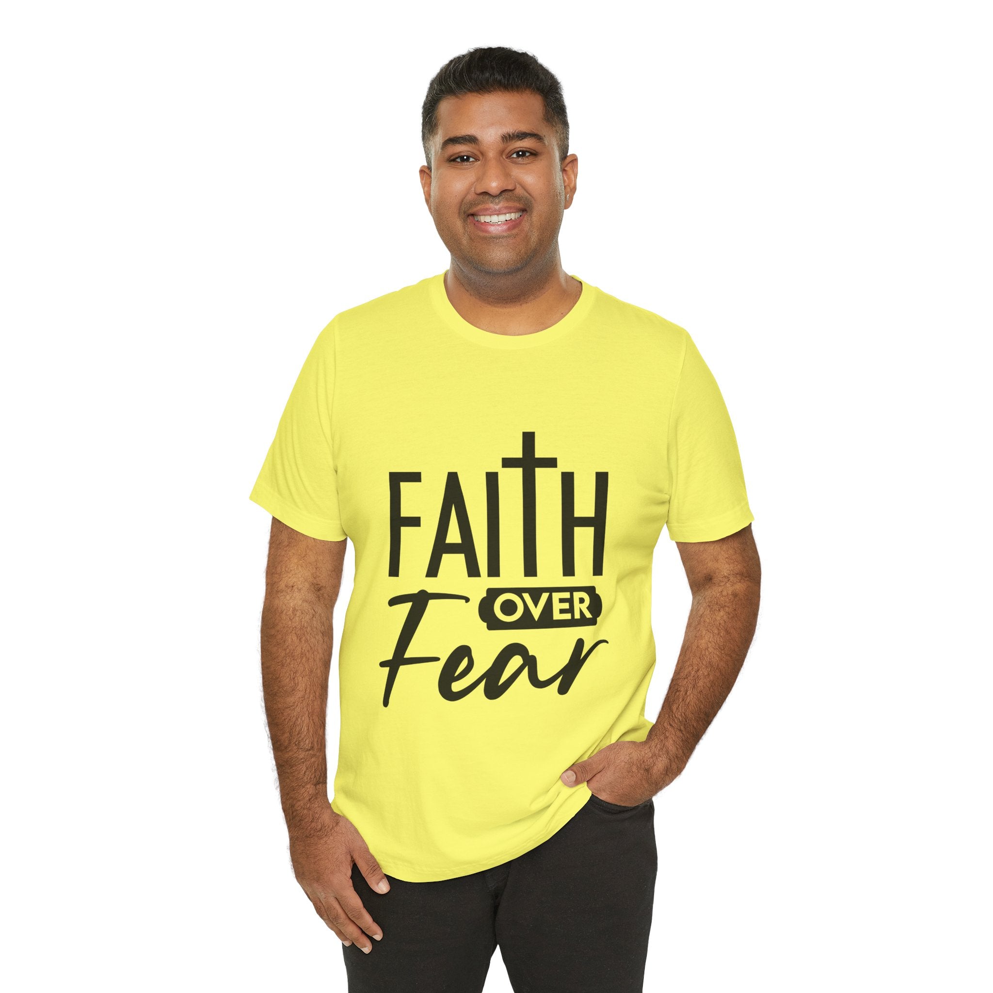 Faith over Fear Unisex Jersey Short Sleeve Tee