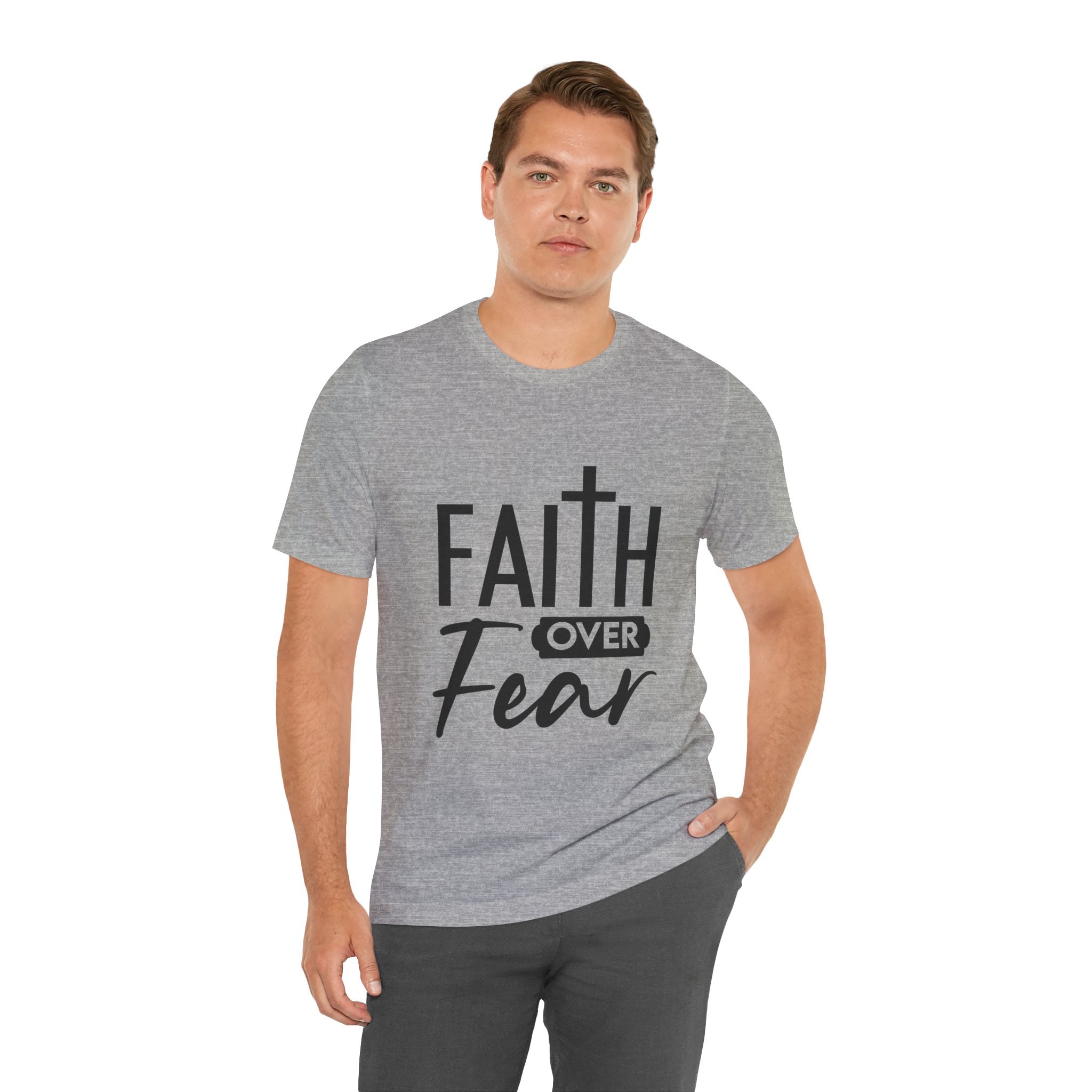 Faith over Fear Unisex Jersey Short Sleeve Tee