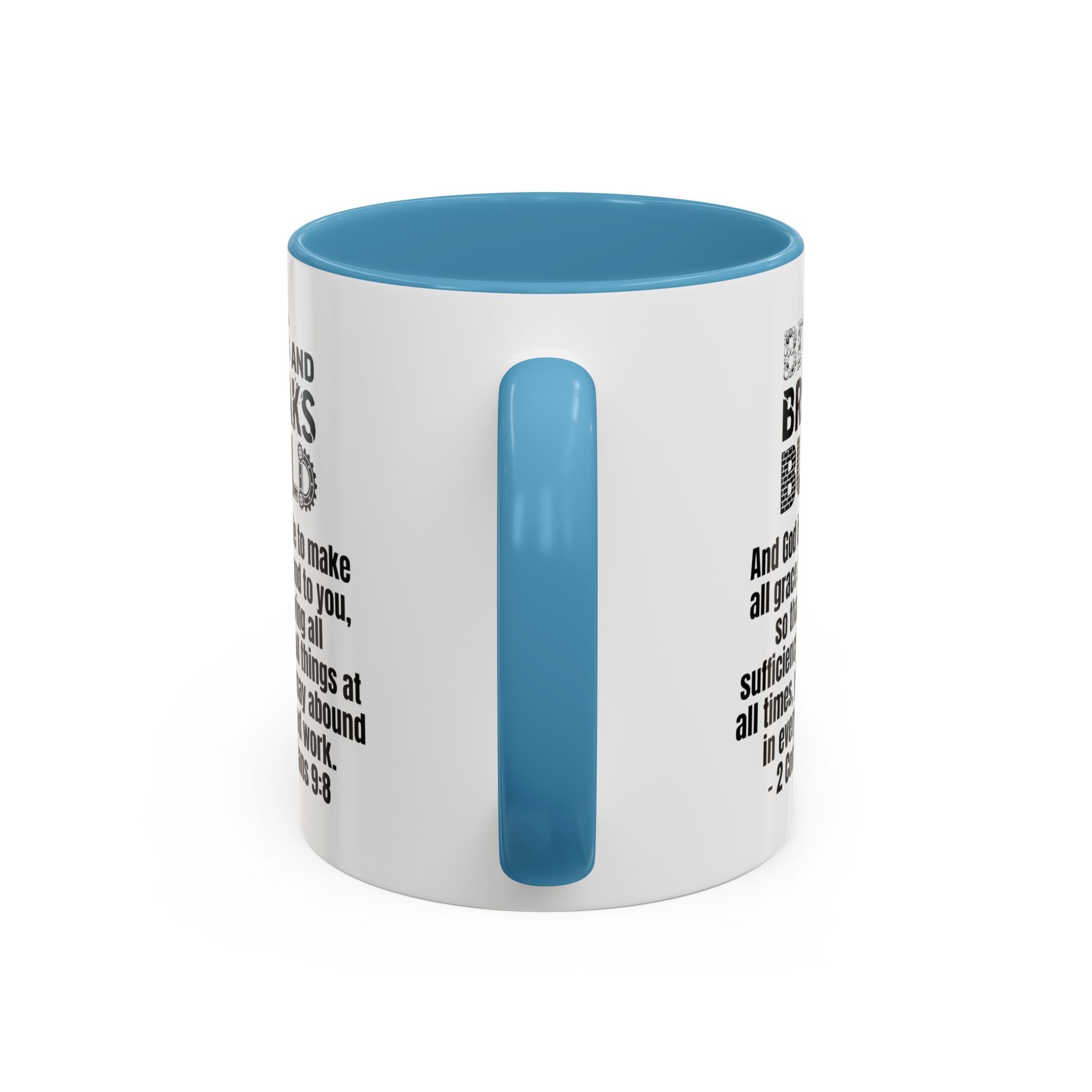 2 Corinthians 9:8 Accent Coffee Mug | Faith Two-Tone Ceramic Mug | ST. VON'S FLAIR