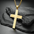 Christian Jesus Cross Necklace Double Thick