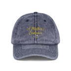 Vintage Embroidery Cap| Golden Mother's Embrace | 100% Cotton