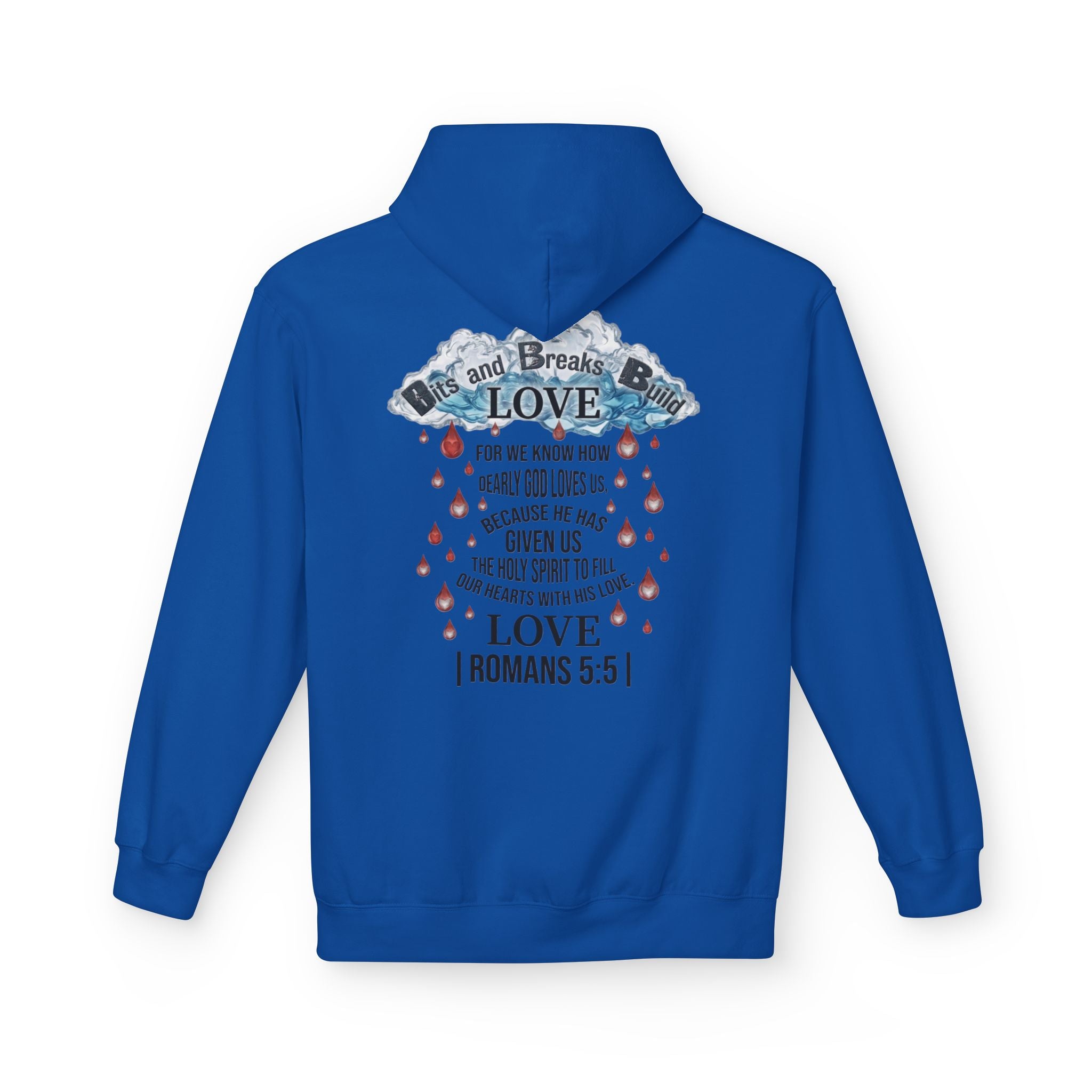 Romans 5:5 Raindrops of Love Hoodie | Christian Scripture Sweatshirt | ST. VON'S FLAIR