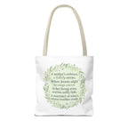 "A Lullaby on Wings Unseen" Tote Bag | ST. VON'S Poetic Lines