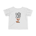 Baby Tee "Faith Over Fear" Cute Fawn Christian Infant Shirt