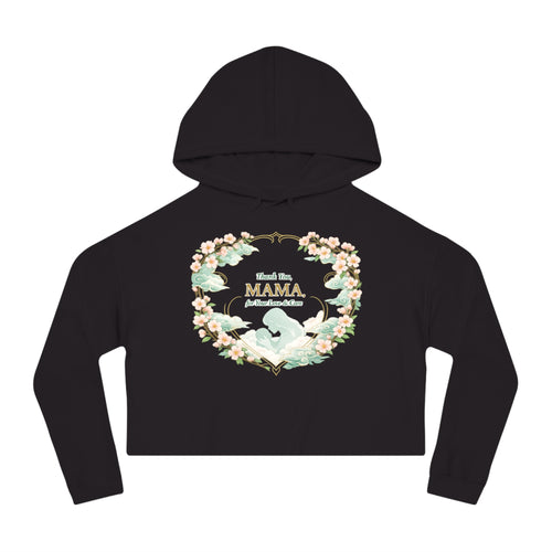 A Mother's Embrace — Women's Cropped Poetry Hoodie| Pullover Long Sleeve