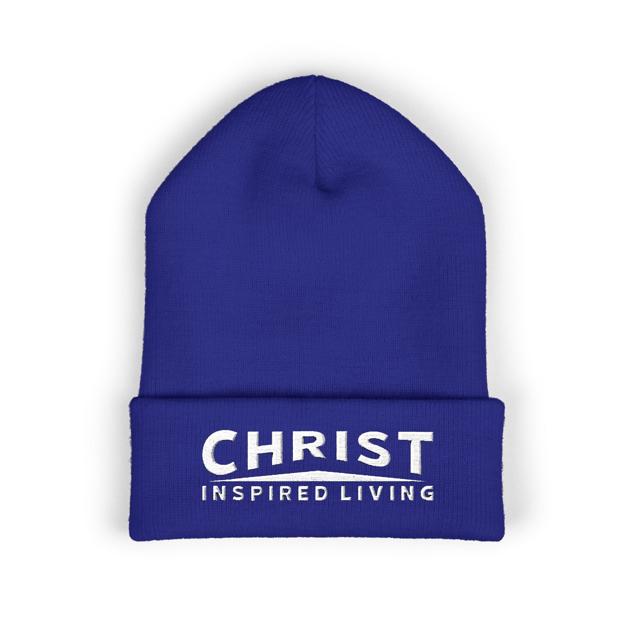 Christ Inspired Living Embroidered Cuffed Beanie | Faith Hat | ST. VON'S FLAIR