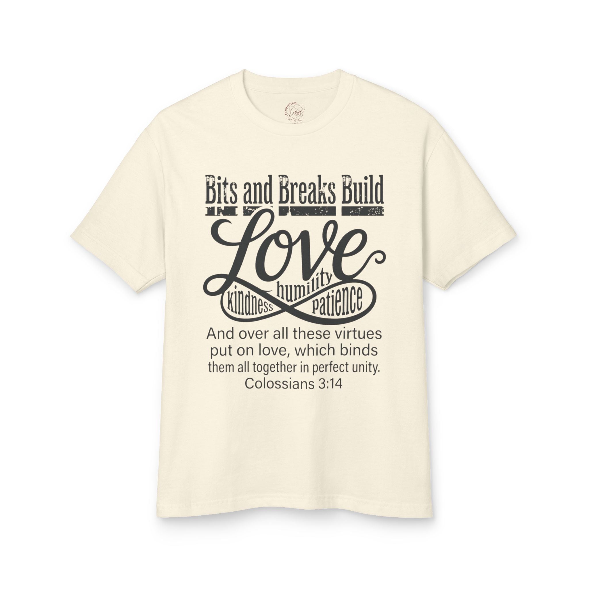 Love | Colossians 3:14 Unisex Garment-Dyed Heavyweight Tee | Kindness, Humility & Patience | ST. VON'S FLAIR