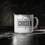 Christian Chosen Enamel Camp Cup Faithful Gifts, Motivational Mug, Outdoor Adventure, Camping Essential, Christian Decor