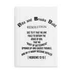 Resolution Biblical Quote Hebrews 12:15 Inspirational Hardcover Notebook Motivational Journal Christian Gift Student Stationery