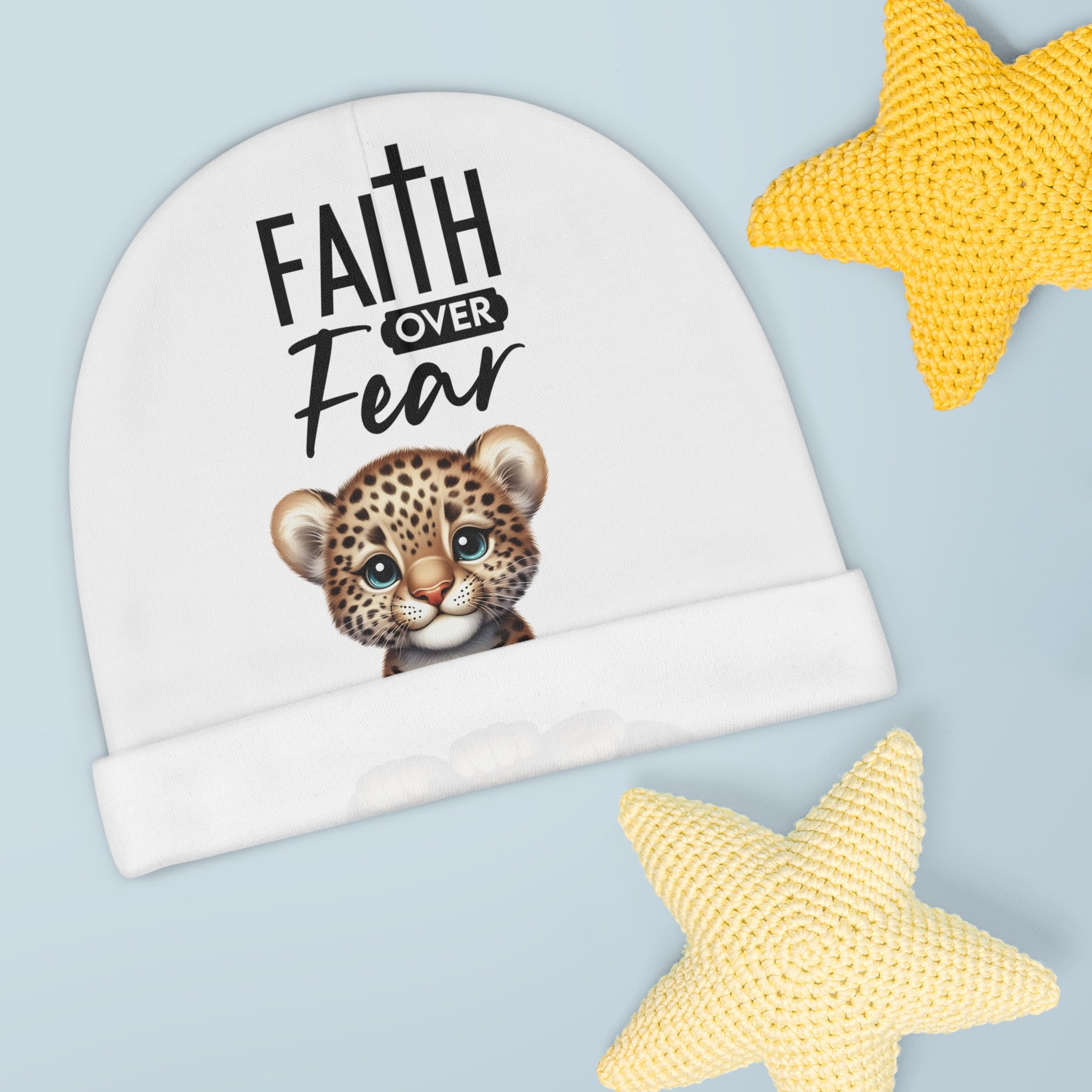 Little Rabbit Bunny Beanie Faith Winter Ski Hat Knitted Unisex Cuffed Covering for Infants