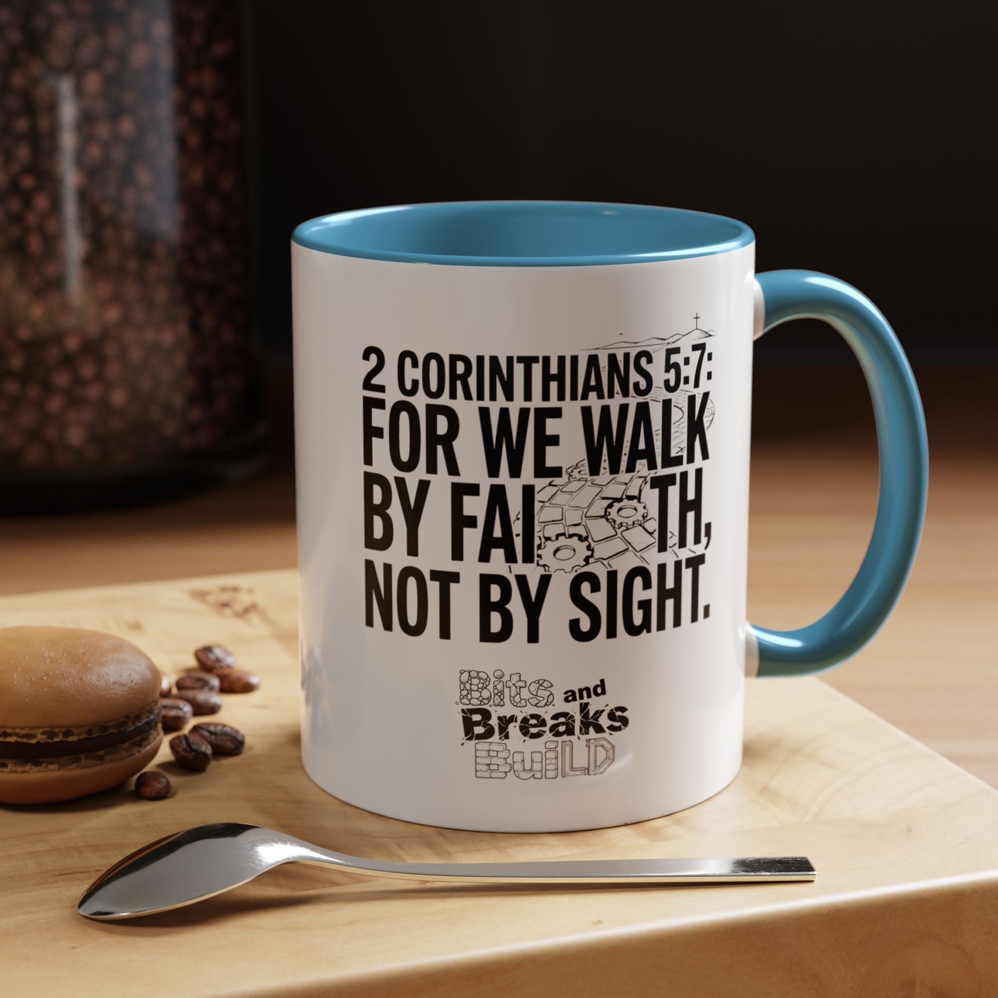 Walk by Faith | 2 Corinthians 5:7 Accent Coffee Mug 11oz | ST. VON'S FLAIR