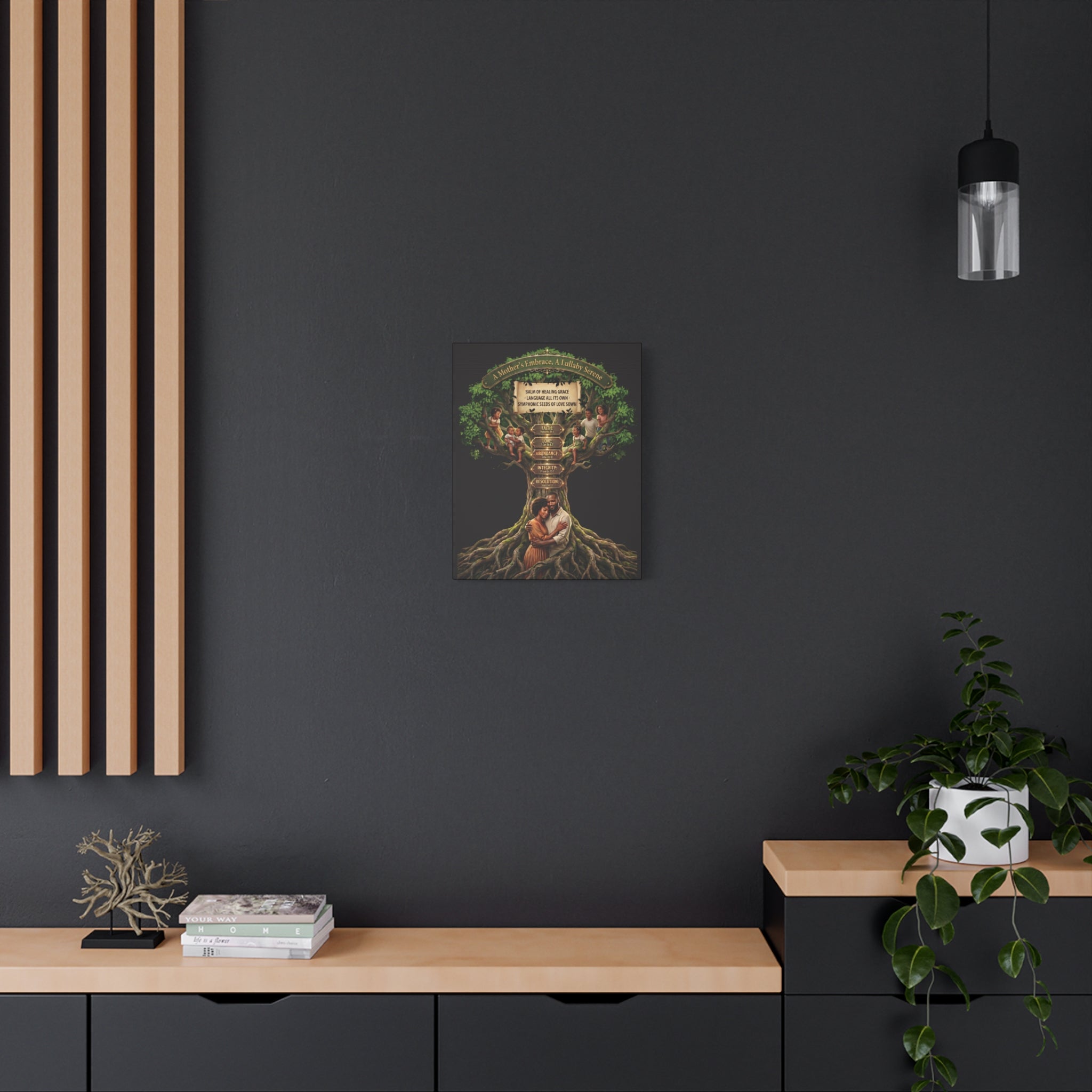 Christian Canvas Print | Faith Poem Wall Art | Mother's Embrace |ST. VON'S Poetic Lines