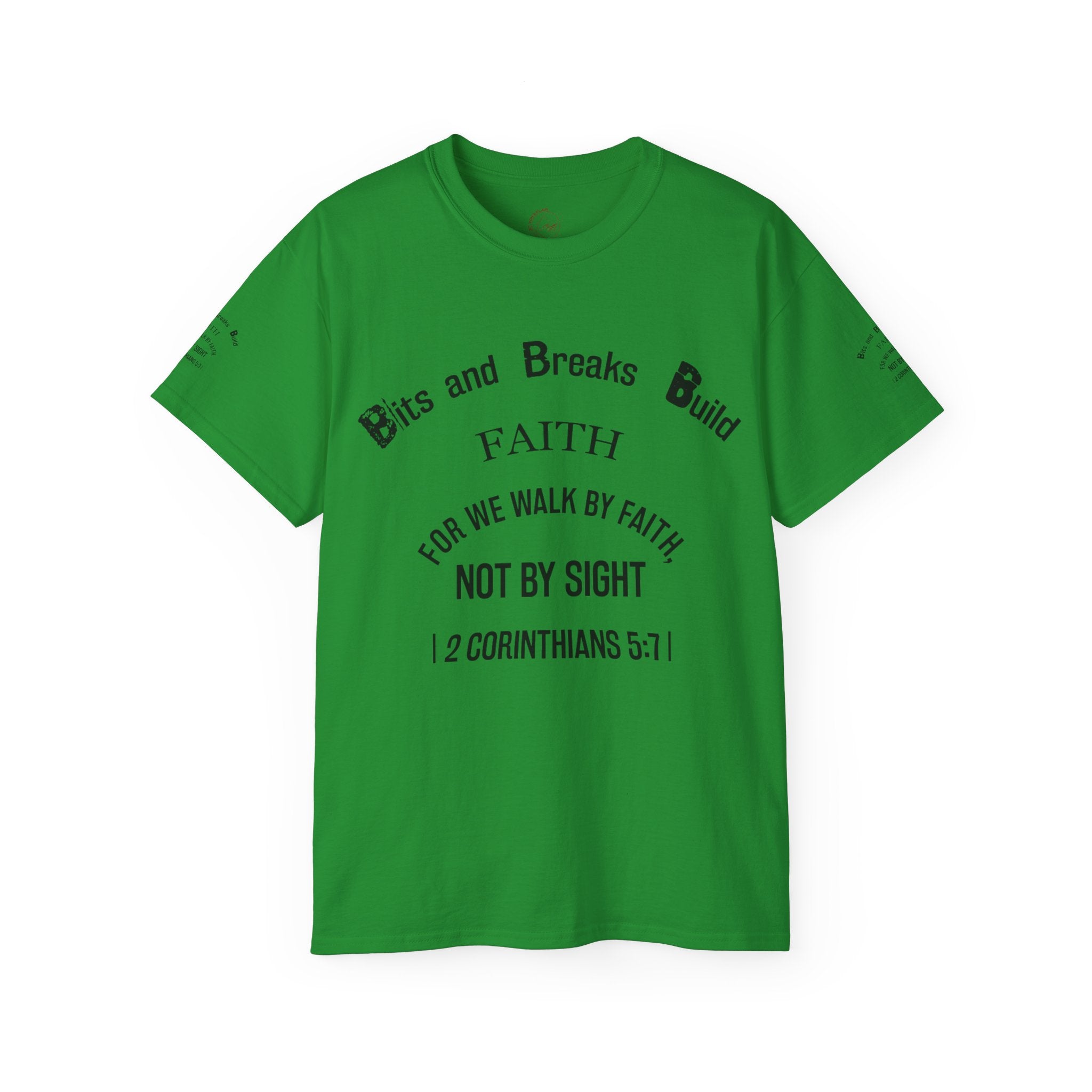 Faith Bits and Breaks Build Comfort T-Shirt Unisex Ultra Cotton Tee Light Weight Curved Collar