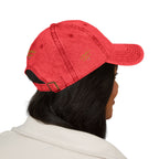 Vintage Embroidery Cap| Golden Mother's Embrace | 100% Cotton