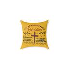 Christian Cross Resolution Throw Pillow Poly Canvas — Inspirational Scripture Decorative Pillow Covers for the Bed Sofa 16" by 16"