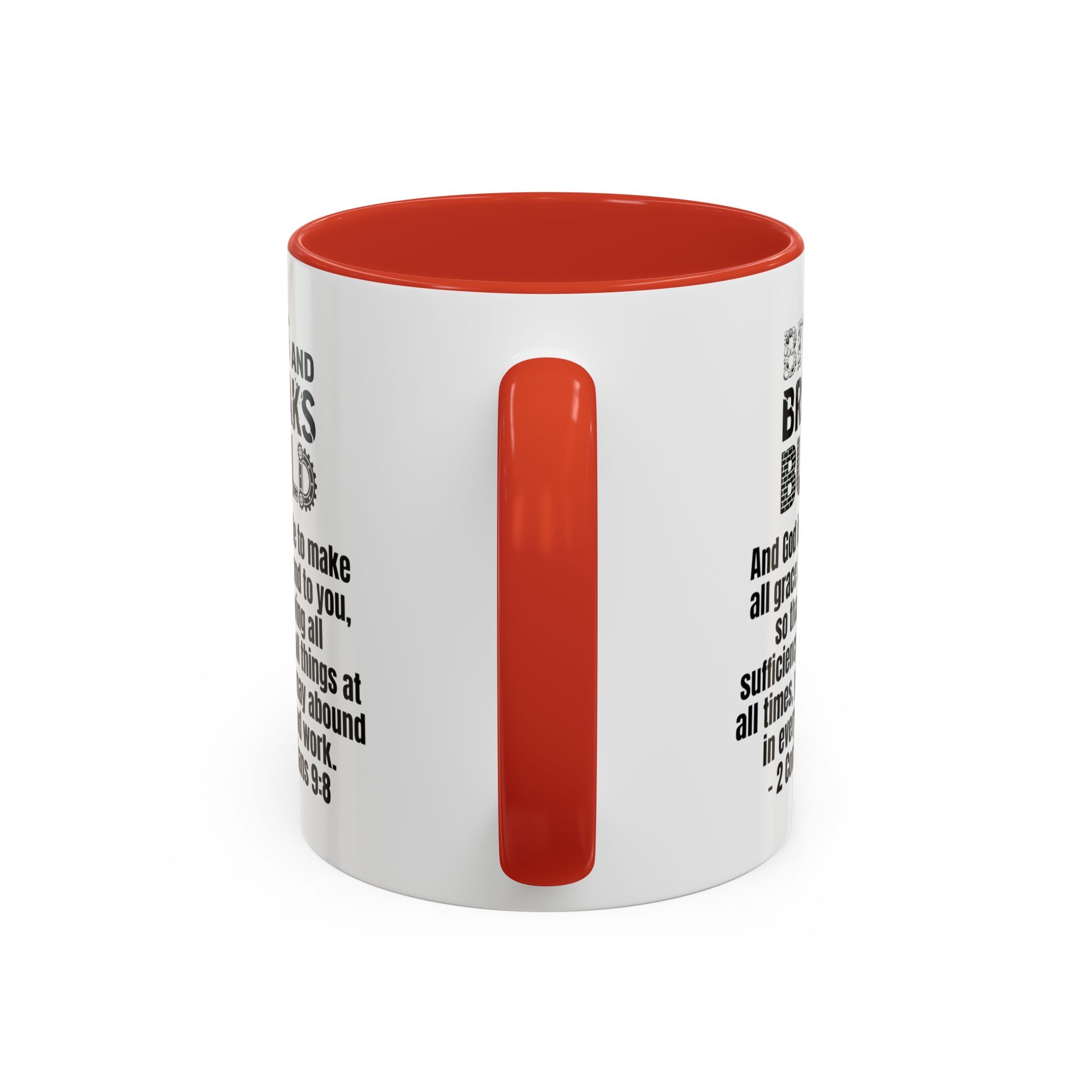2 Corinthians 9:8 Accent Coffee Mug | Faith Two-Tone Ceramic Mug | ST. VON'S FLAIR