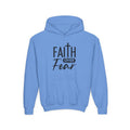 Youth Faith Over Fear Hoodie Kangaroo Pouch Active Wear