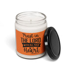 Spiritual Ease Proverbs 3:5 Engraved Scented Soy Candle - 'Trust in the Lord with All Your Heart' - 14oz