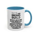 2 Corinthians 9:8 Accent Coffee Mug | Faith Two-Tone Ceramic Mug | ST. VON'S FLAIR