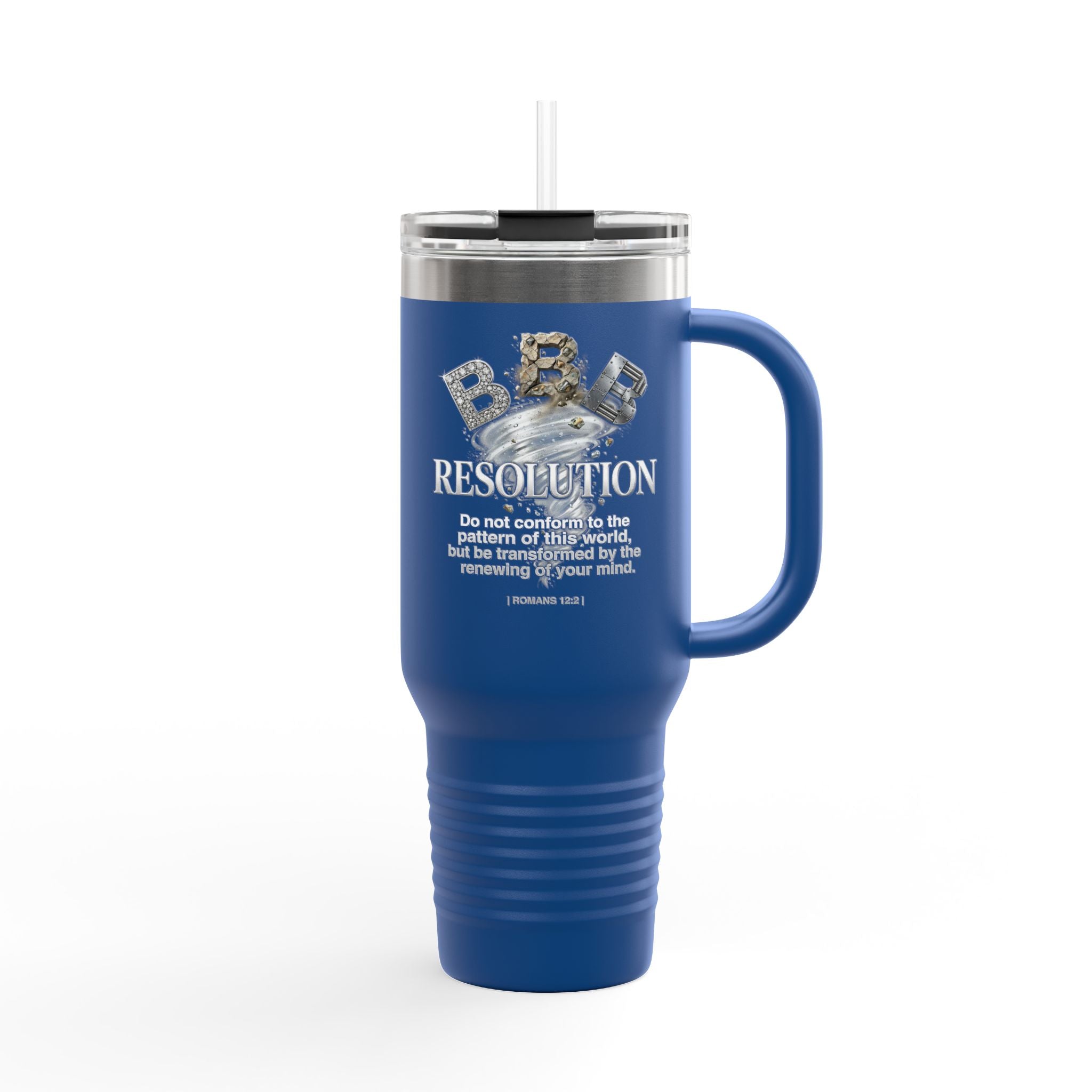 Romans 12:2 Christian Insulated Travel Mug | 40oz Faith Tumbler | ST. VON'S FLAIR