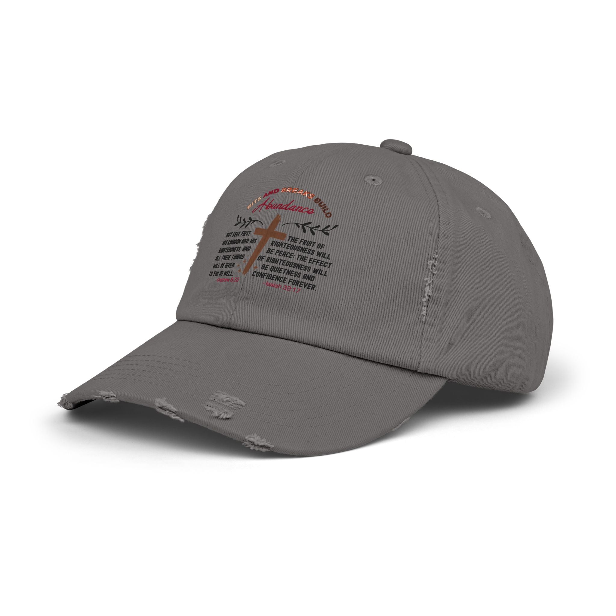 Biblical Hat Matthew 8 Abundance-Inspired Righteous Cap with Inspirational Isiaiah 32