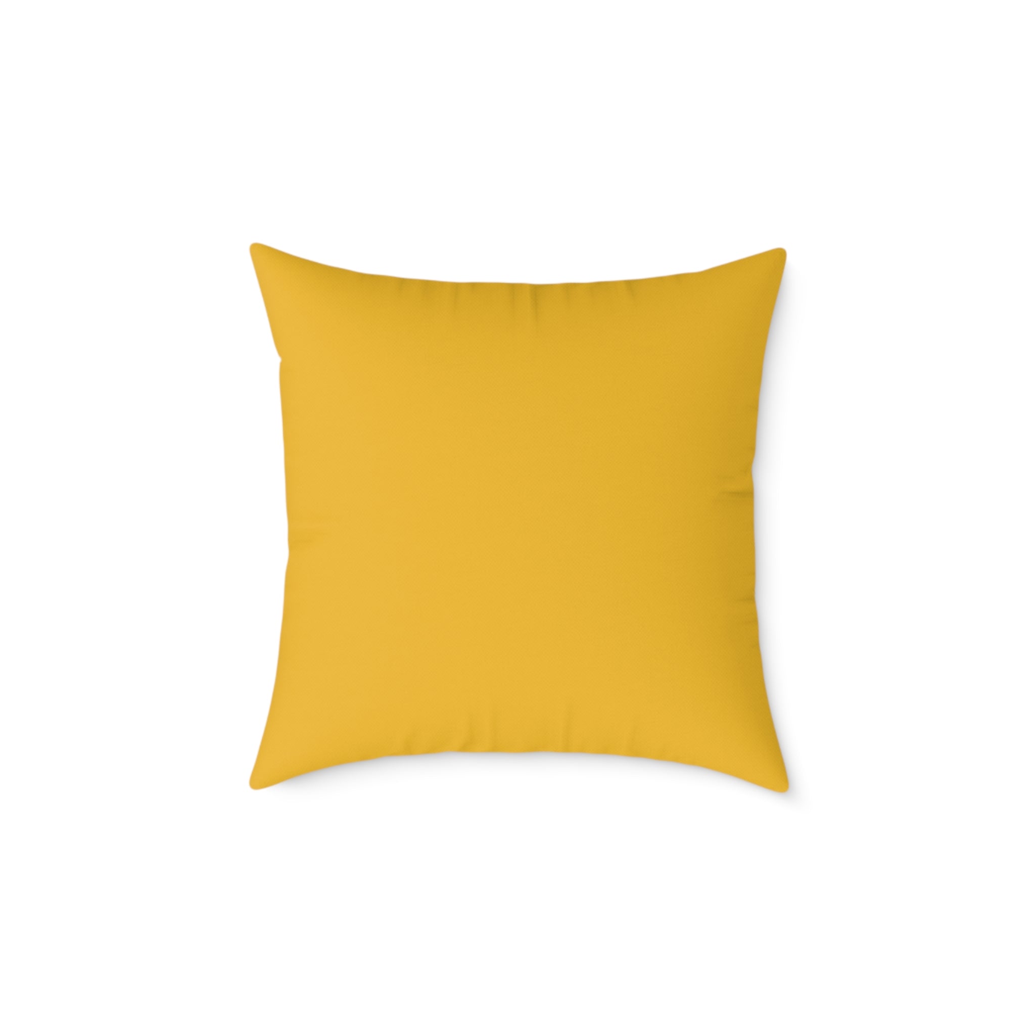 Christian Cross Scripture Yellow Throw Pillow — 2 Corinthians 5:7 & Luke 18:27