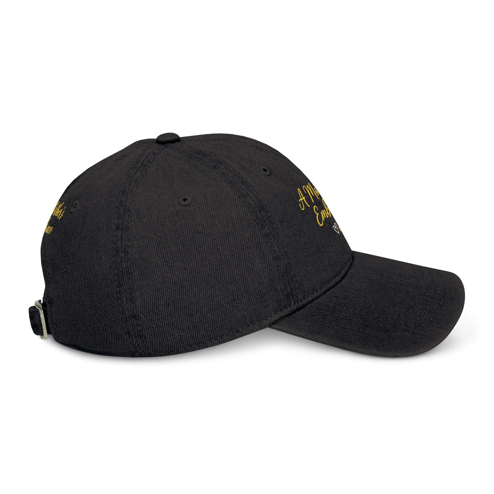 Unstructured Denim Hat | Custom Embroidery| ST.VON'S FLAIR Golden Mother's Embrace