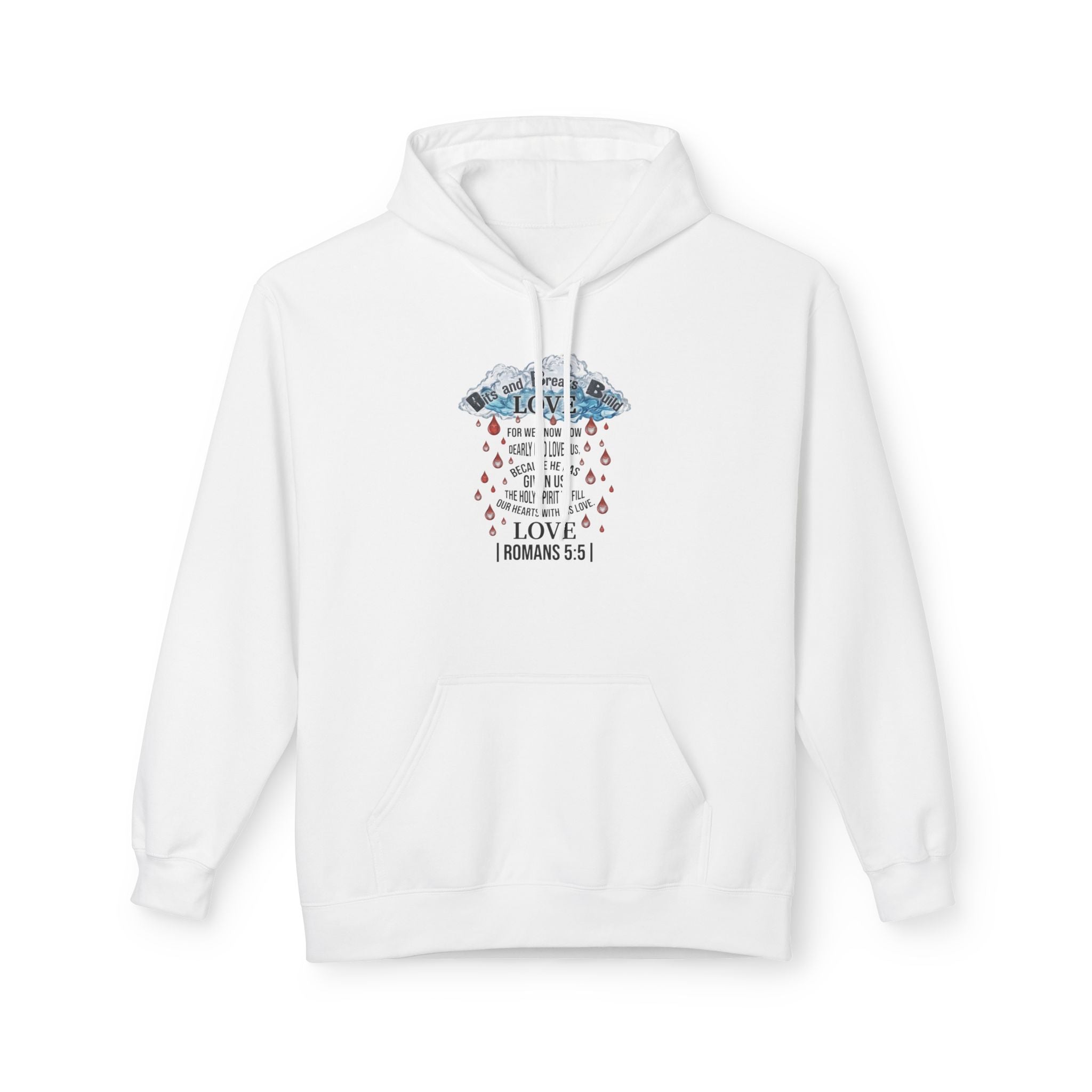 Romans 5:5 Raindrops of Love Hoodie | Christian Scripture Sweatshirt | ST. VON'S FLAIR