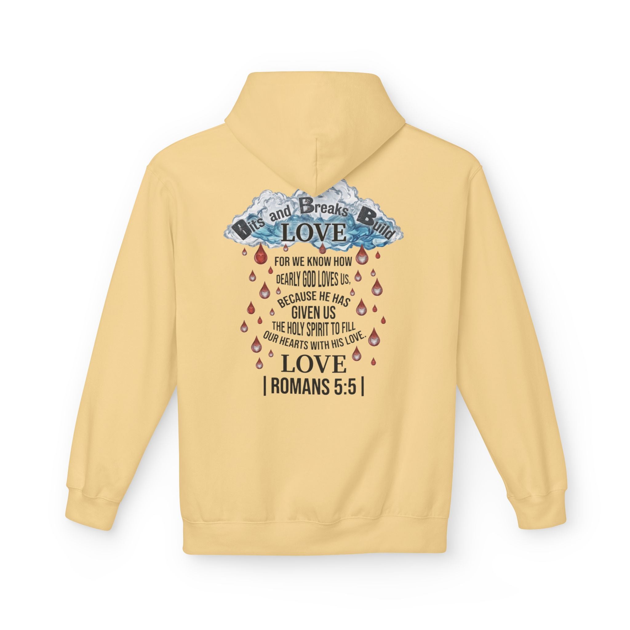 Romans 5:5 Raindrops of Love Hoodie | Christian Scripture Sweatshirt | ST. VON'S FLAIR