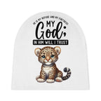 Little Wild Cat Baby Beanie Winter Ski Hat Knitted Unisex Cuffed Covering for Infants