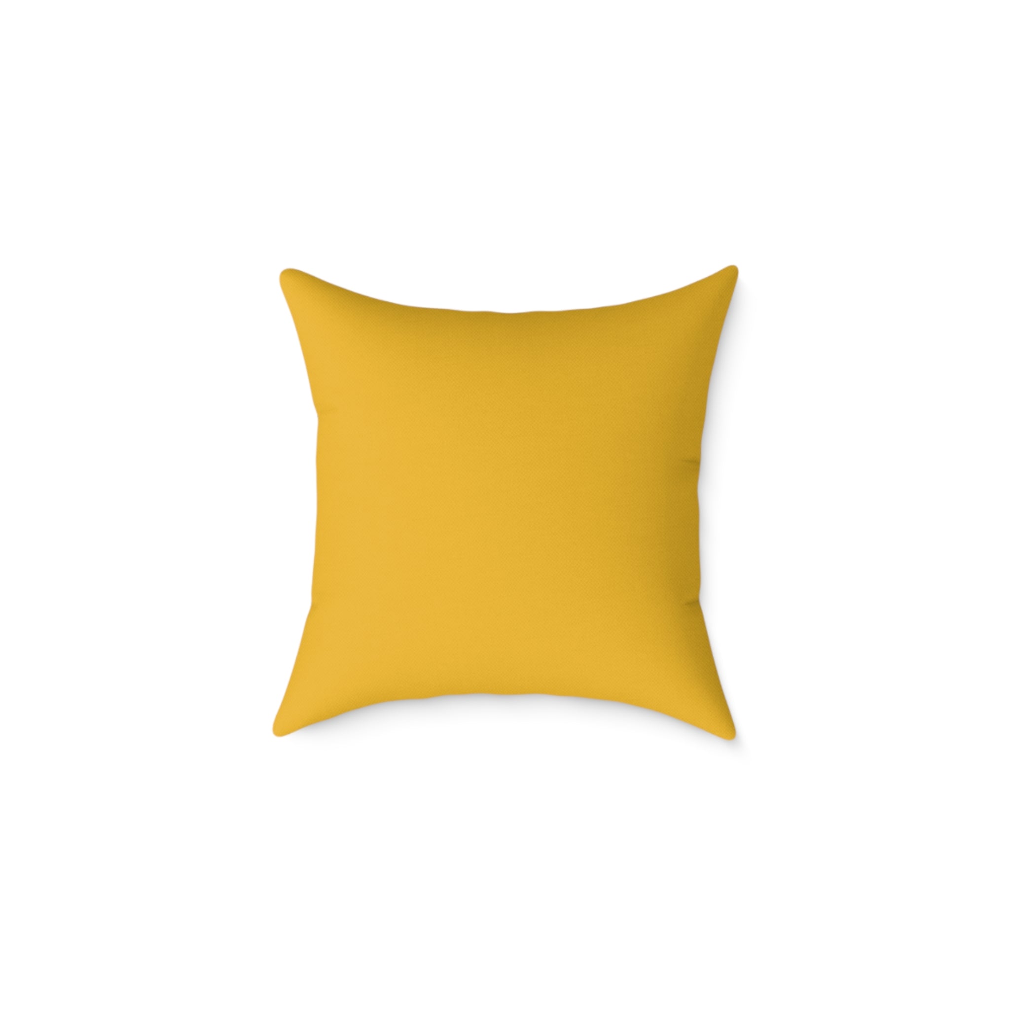 Christian Cross Scripture Yellow Throw Pillow — 2 Corinthians 5:7 & Luke 18:27