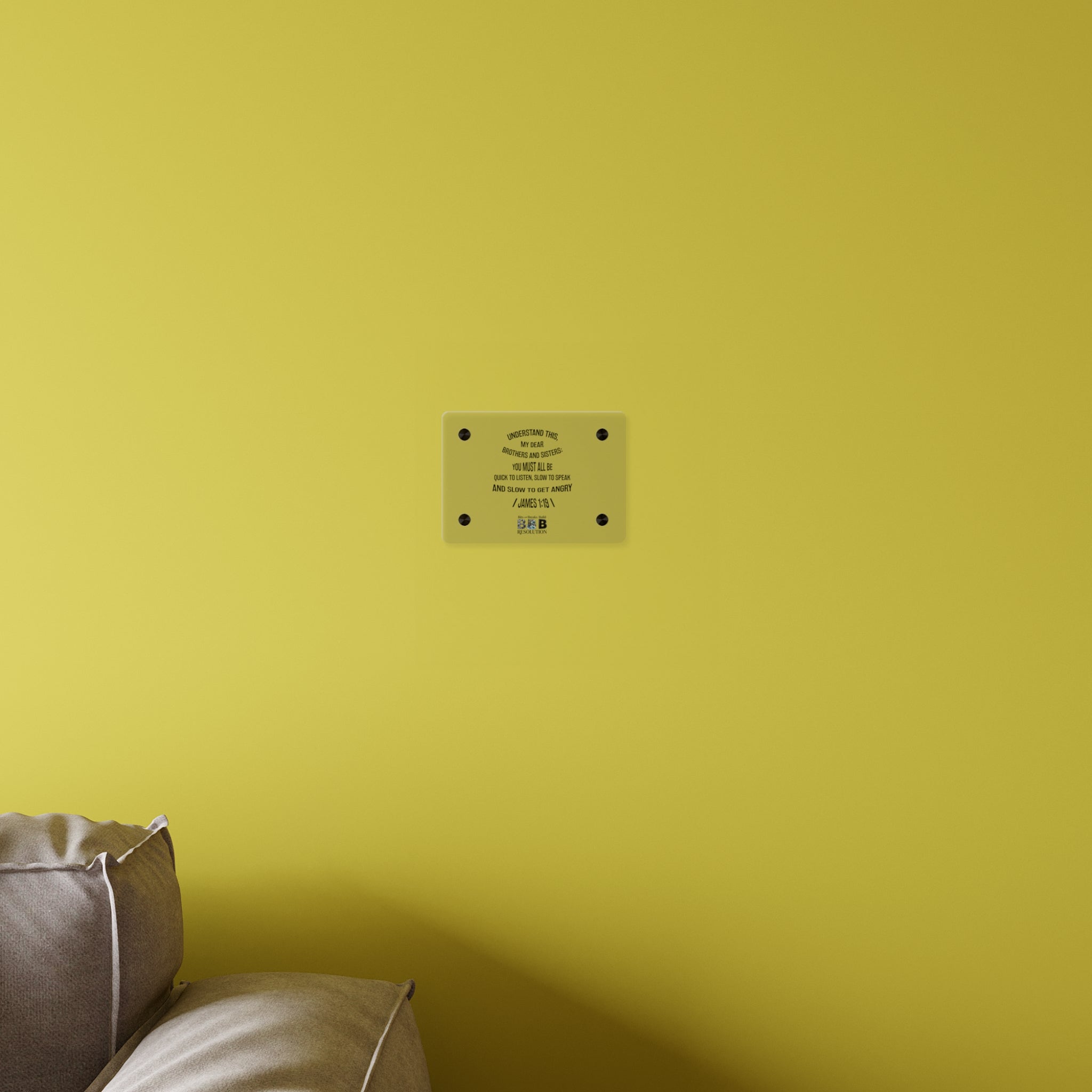 James 1:19 Resolution Acrylic Wall Art Panel | Christian Home & Office Decor | ST. VON'S FLAIR