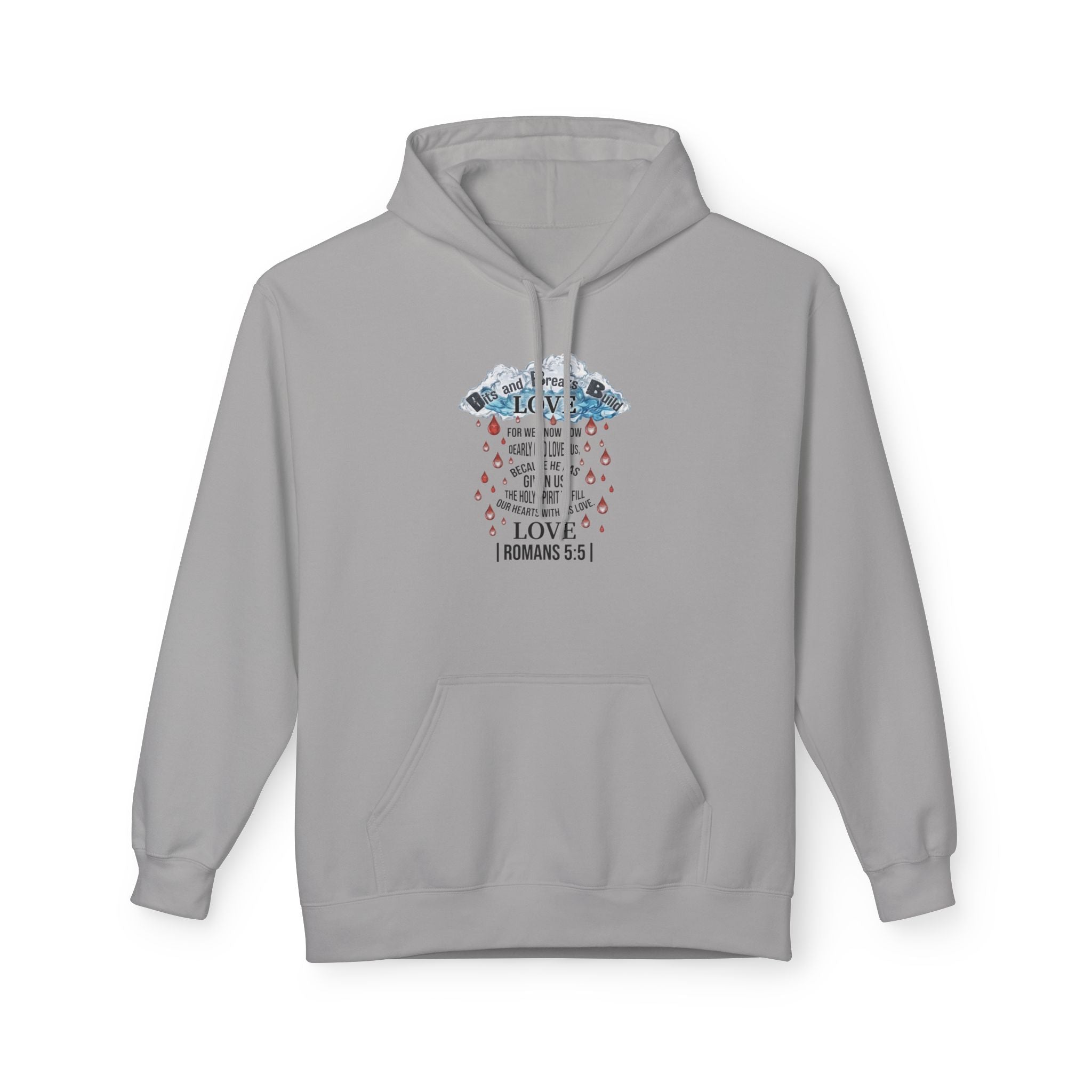 Romans 5:5 Raindrops of Love Hoodie | Christian Scripture Sweatshirt | ST. VON'S FLAIR