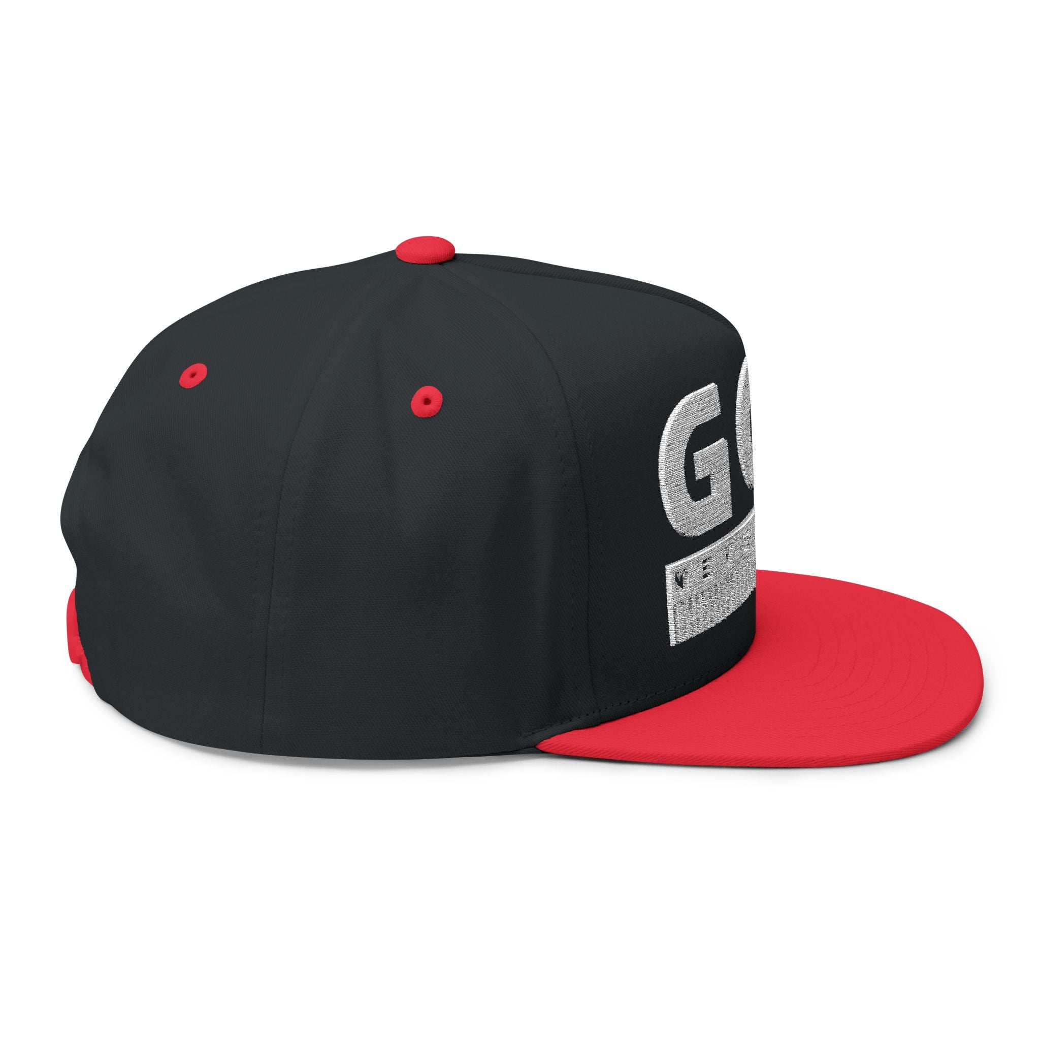 God Never Fails Embroidered Snapback Hat | Joshua 21:45 Faith Flat Bill Cap | ST. VON'S FLAIR