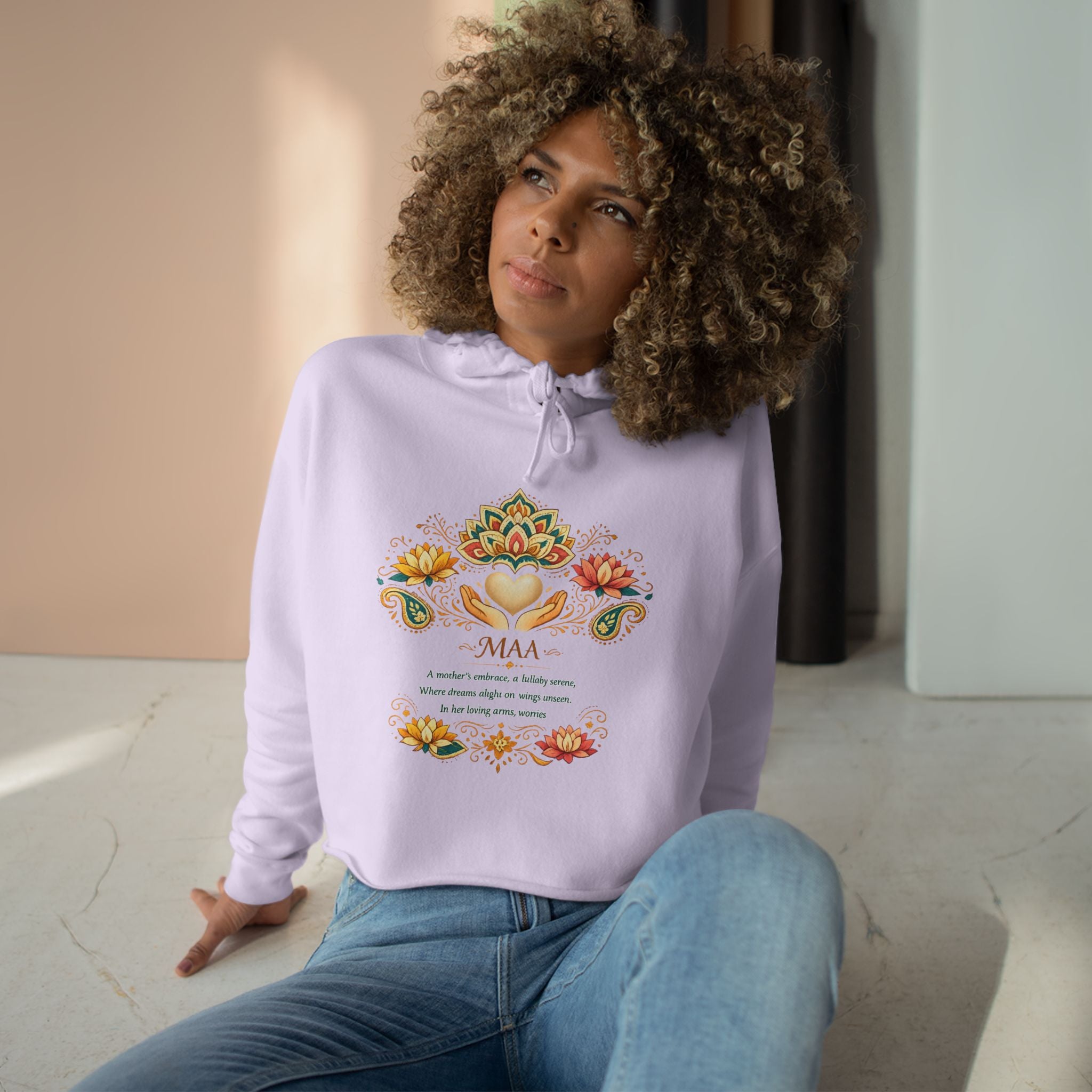 Women's Faith Crop Hoodie | MAA Soft Fleece Cropped Sweatshirt for Her