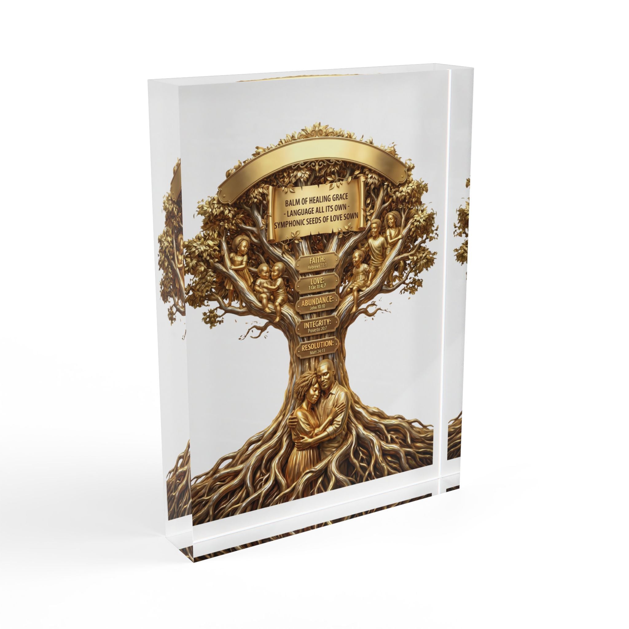 Mother's Embrace Acrylic Photo Block | Symphonic Seeds of Love – ST. VON'S FLAIR