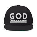 God Never Fails Embroidered Snapback Hat | Joshua 21:45 Faith Flat Bill Cap | ST. VON'S FLAIR