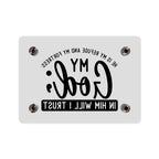 Inspirational Acrylic Wall Art Panels -God Is My Refuge, Home Decor, Religious Gifts, Motivational Artwork, Office Decor Church