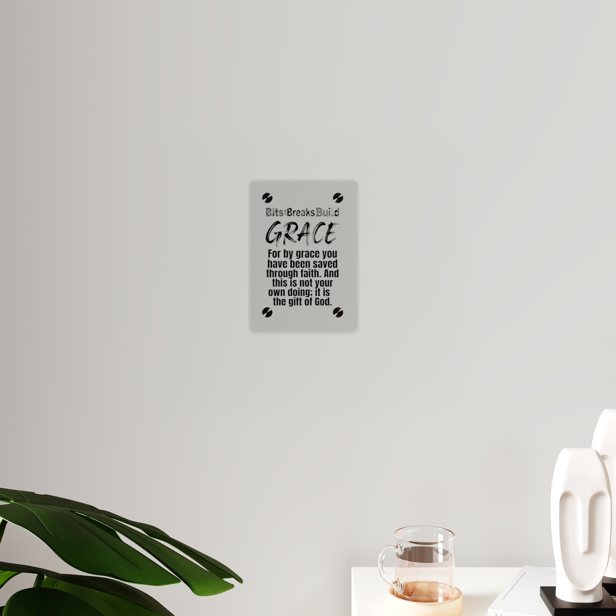 Faith Ephesians 2:8-9 Acrylic Wall Art Panels | Christian Home Decor & Office Inspiration | ST. VON'S FLAIR