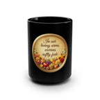 Mother's Embrace Black Mug | ST. VON'S Poetic Lines