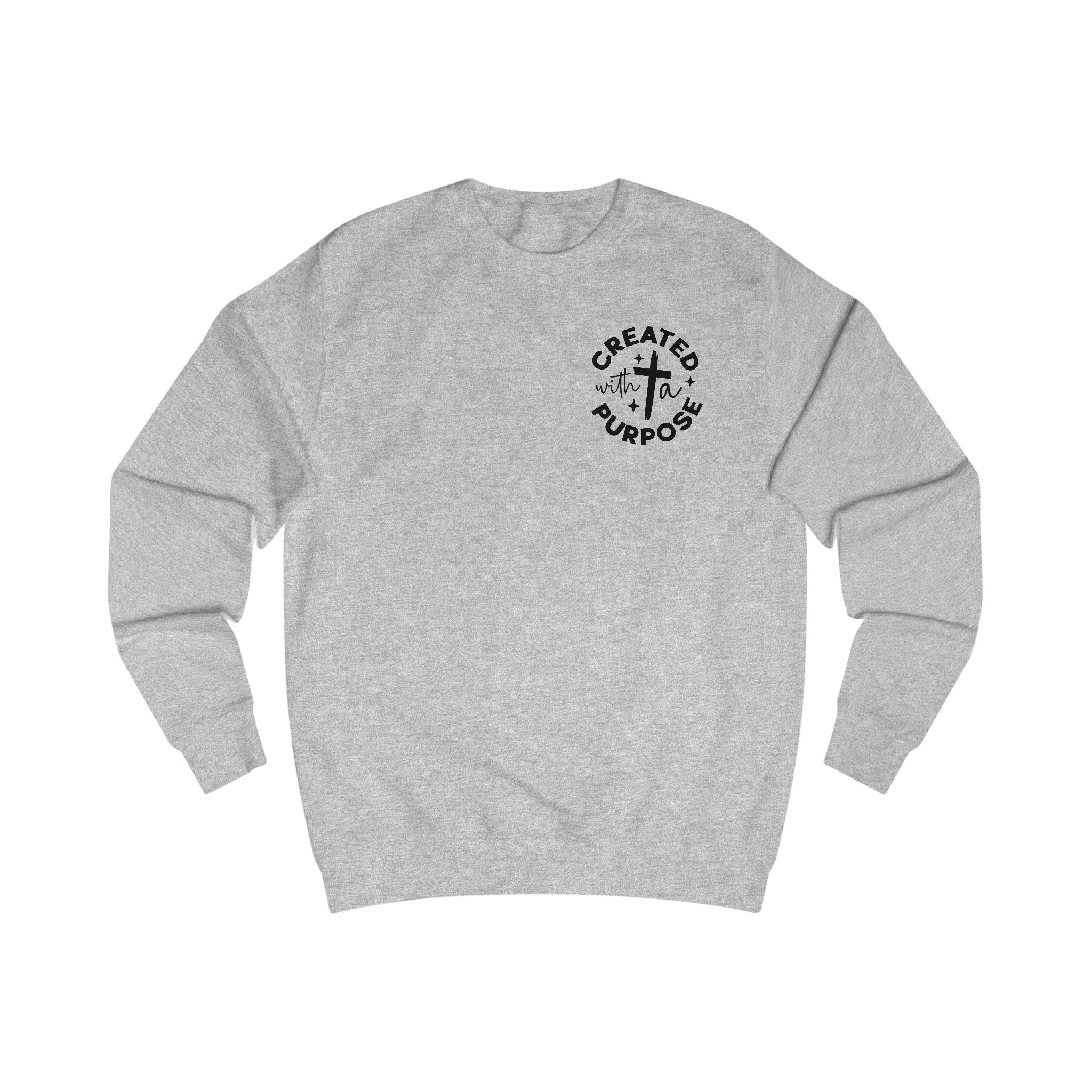 Created with a Purpose Men's Sweatshirt Self Motivation Athletic Workout