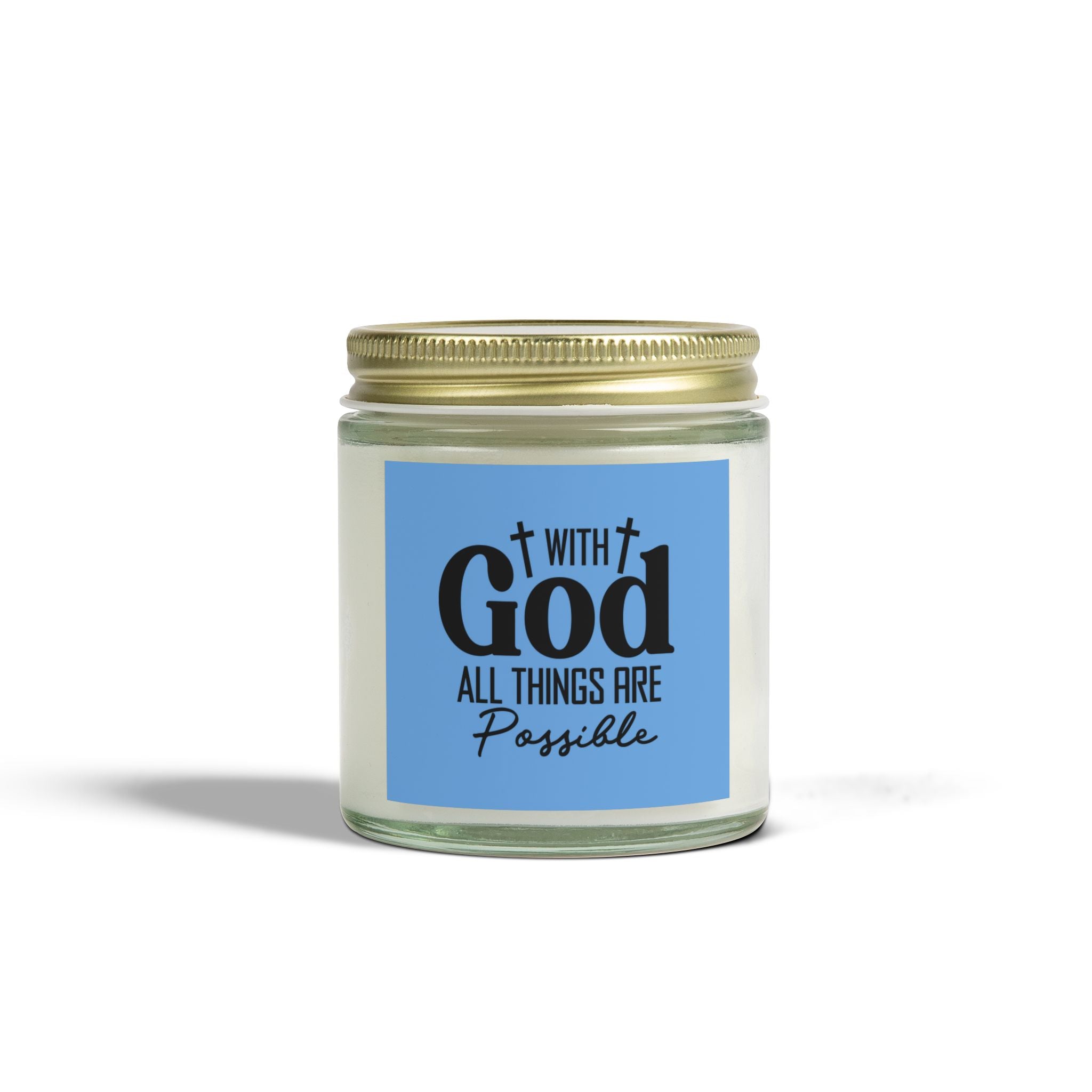 With God All Things Are Possible Scented Candle Relaxing Wax Different Aromas