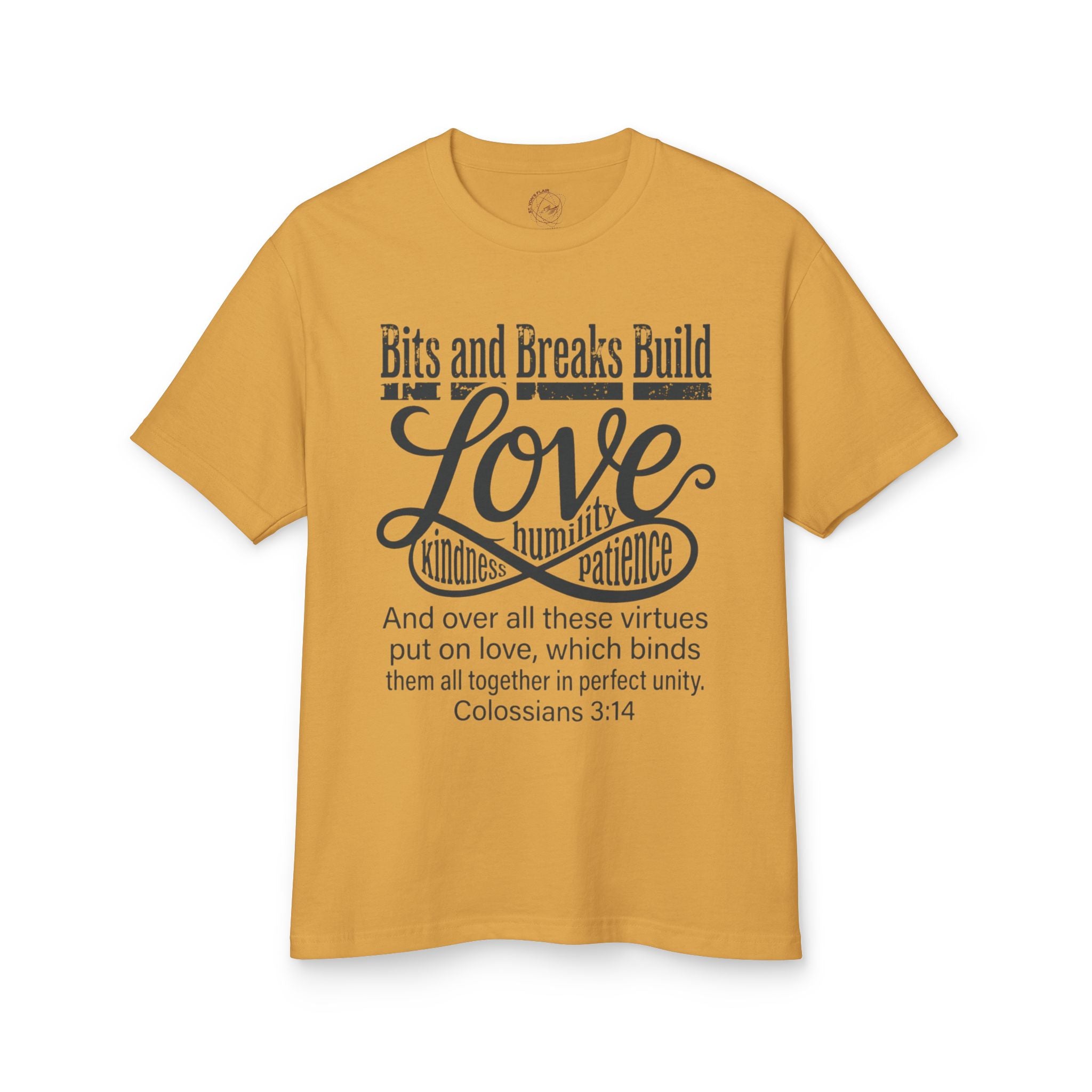 Love | Colossians 3:14 Unisex Garment-Dyed Heavyweight Tee | Kindness, Humility & Patience | ST. VON'S FLAIR