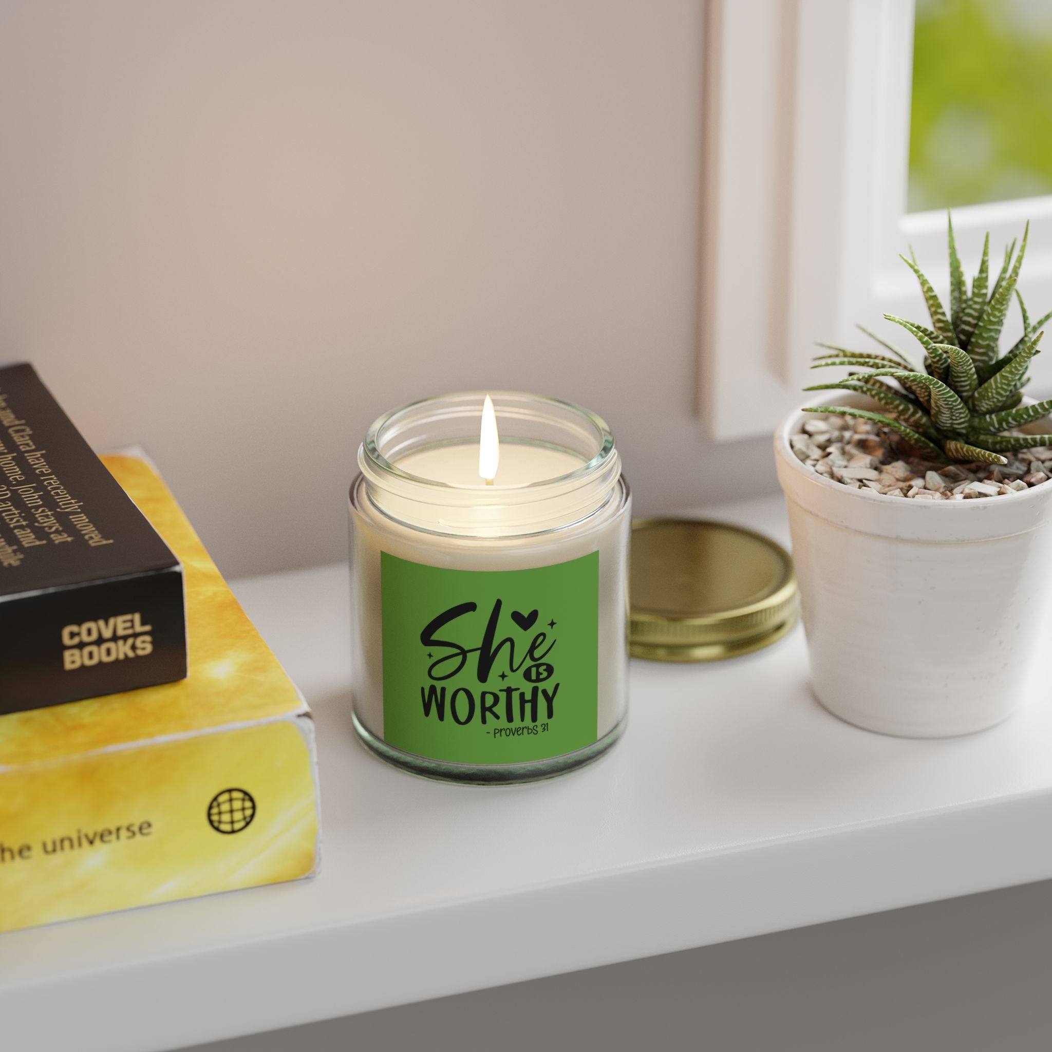Aromatic She's Worthy Scented Candle Relaxing Wax Unscented and ScentedFumes