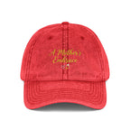 Vintage Embroidery Cap| Golden Mother's Embrace | 100% Cotton