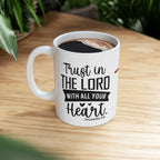 Christian Coffee Cup Proverbs 3:18 Ceramic Mug 11oz Trust to Taste