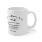 Biblical Verse Inspiration Love Ceramic Coffee Tea Cups, 11oz, 15oz