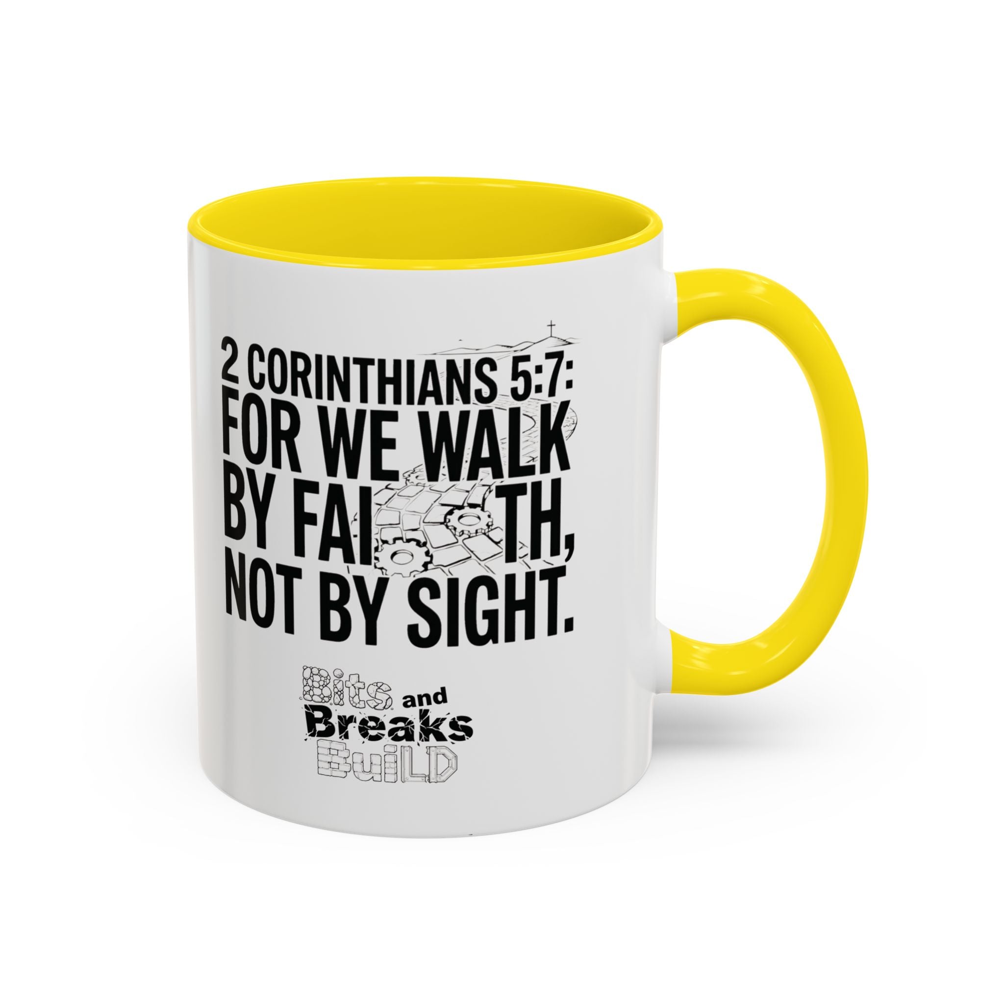 Walk by Faith | 2 Corinthians 5:7 Accent Coffee Mug 11oz | ST. VON'S FLAIR